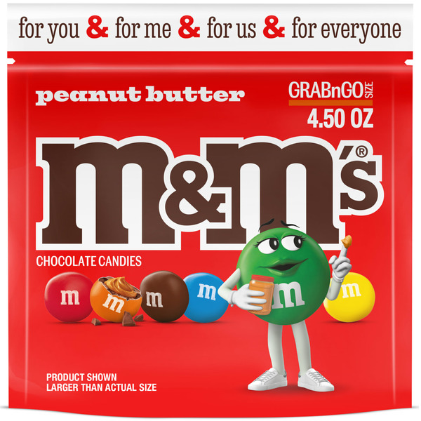 Candy & Chocolate M&M's Peanut Butter Milk Chocolate Candy Grab N Go Resealable hero