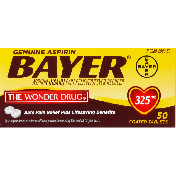 Muscles, Joints & Pain Relief Bayer Aspirin, 325 mg, Coated Tablets hero