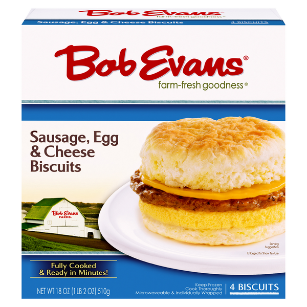 Frozen Breakfast Bob Evans Farms Biscuits, Sausage, Egg & Cheese hero