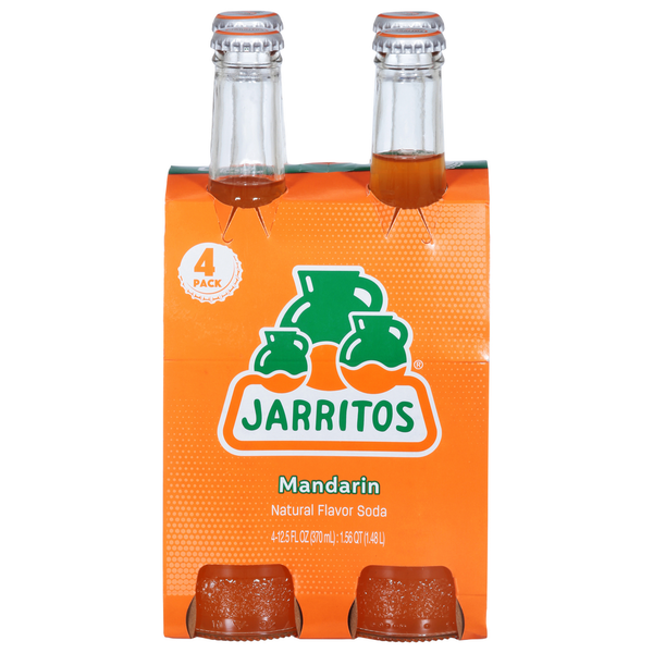 Soft Drinks Jarritos Soda, Mandarin, 4 Pack hero