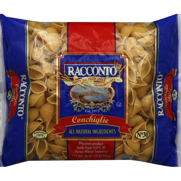 Dry Pasta Racconto Italian Foods Conchiglie, No. 30 hero