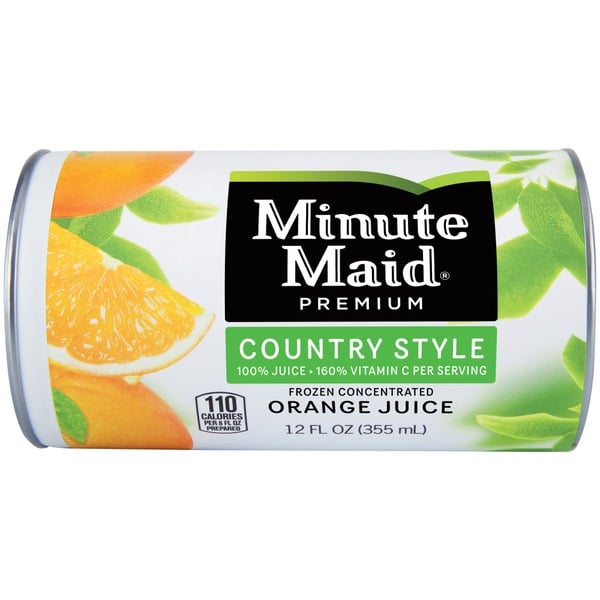 Frozen Juice Minute Maid Country Style 100% Orange Juice, Fruit Juice Drink hero