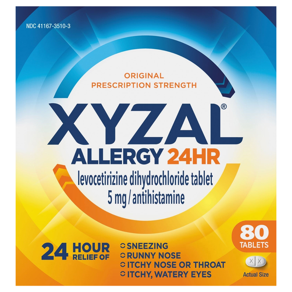 Cold, Flu & Allergy Xyzal Allergy, 24HR, Original Prescription Strength, Tablets hero