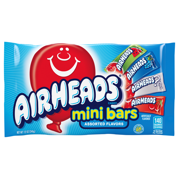 Candy, Chocolate & Gum AirHeads Candy, Assorted Flavors, Mini Bars hero