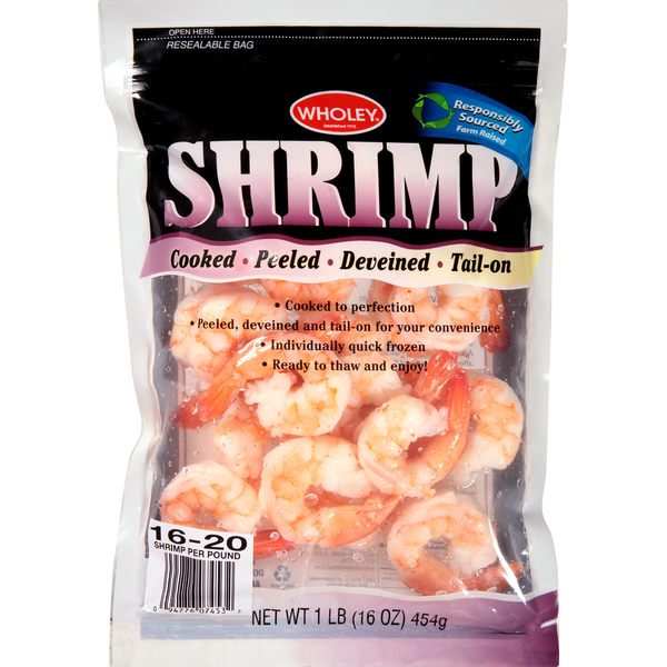 Frozen Meat & Seafood Wholey Cooked Shrimp hero