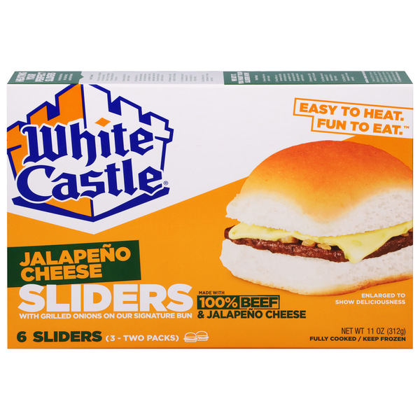 Frozen Meals White Castle Sliders, Jalapeno Cheese hero