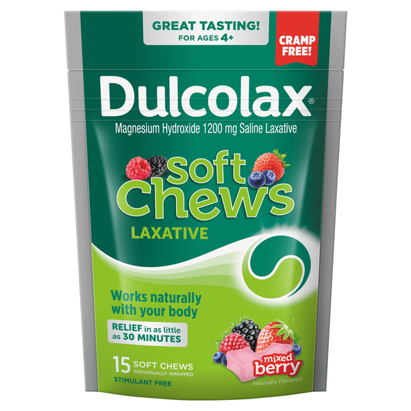 Muscles, Joints & Pain Relief Dulcolax Laxative, Soft Chews, Mixed Berry hero