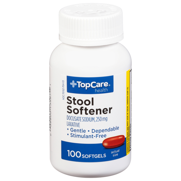 Digestion TopCare Stool Softener, 250 mg, Softgels hero