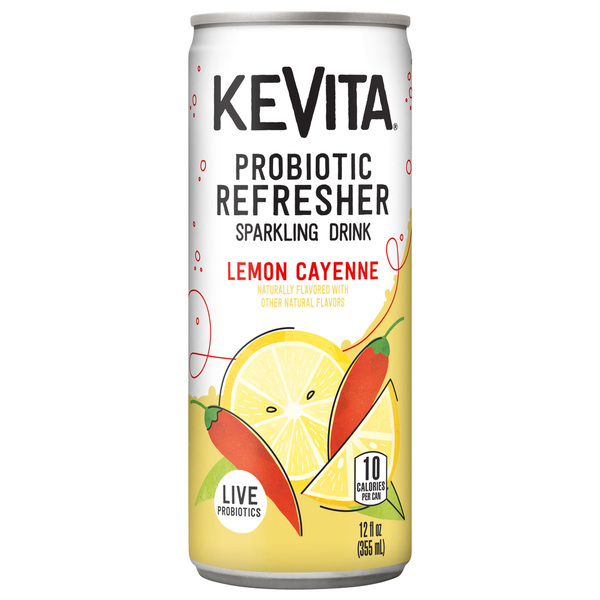 KeVita Sparkling Drink, Lemon Cayenne, Probiotic Refresher hero