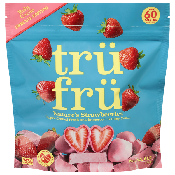 Fresh Fruits Tru Fru Nature's Strawberries, Ruby Cacao hero