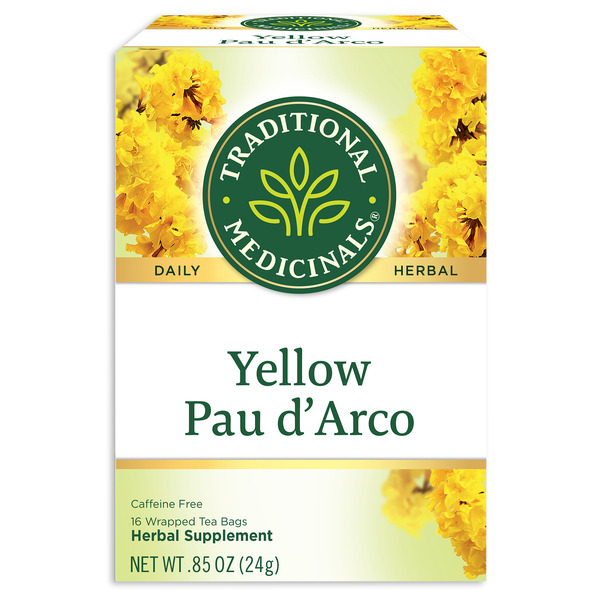 Tea Traditional Medicinals Yellow Pau d'Arco, Caffeine Free Herbal Tea hero