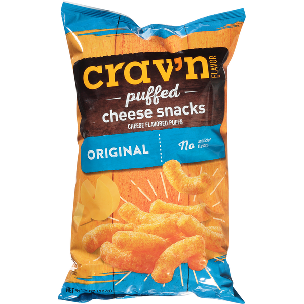 Chips & Pretzels Crav'n Flavor Cheese Snacks, Original, Puffed hero