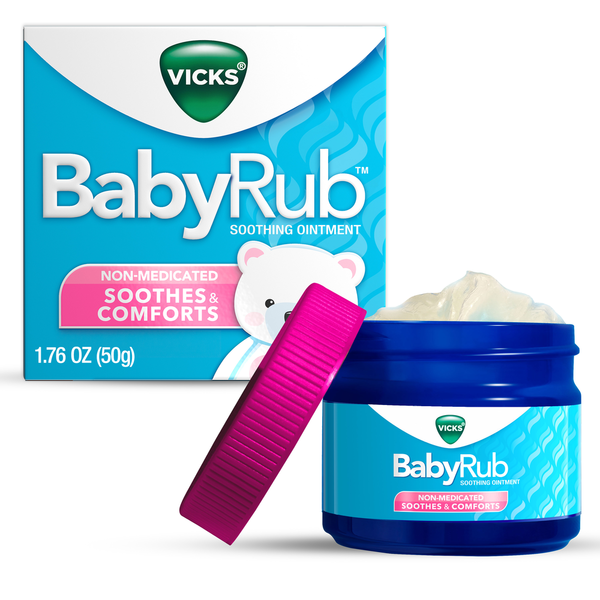 Cough & Cold Medicine Vicks BabyRub, Non-Medicated Soothing Chest Rub Ointment hero