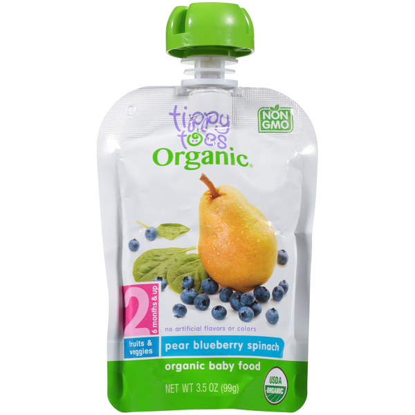 Tippy Toes Pear Blueberry Spinach Organic Baby Food hero