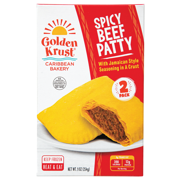 Frozen Meals Golden Krust Jamaican Style Spicy Beef Patty hero