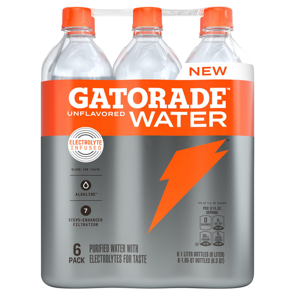 Gatorade Water, Unflavored, Electrolyte Infused hero