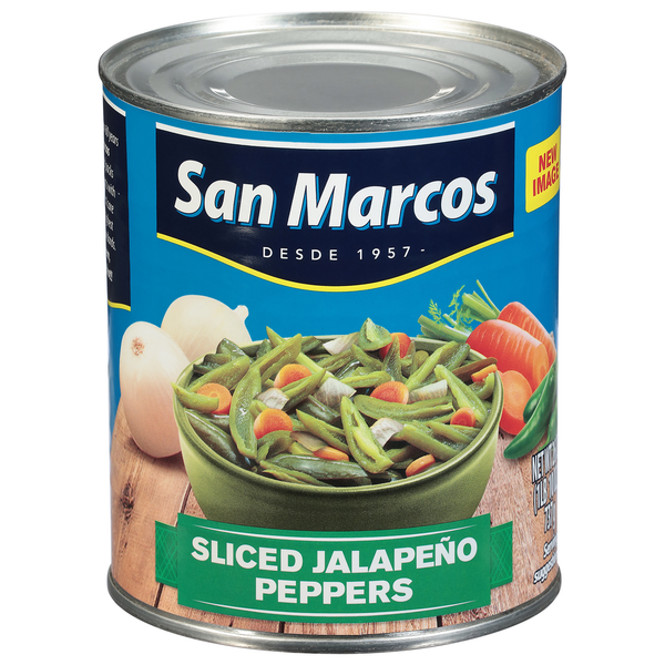 Latino Foods San Marcos Jalapeno Peppers, Sliced hero