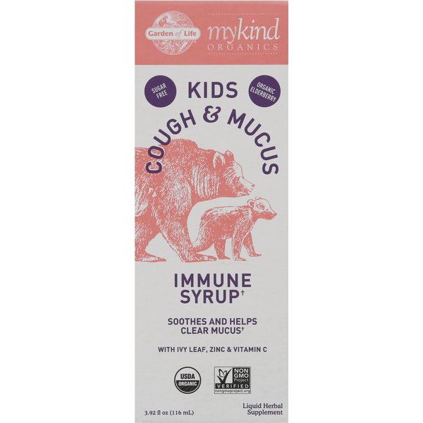 Vitamins & Supplements Garden of Life Immune Syrup, Cough & Mucus, Kids hero