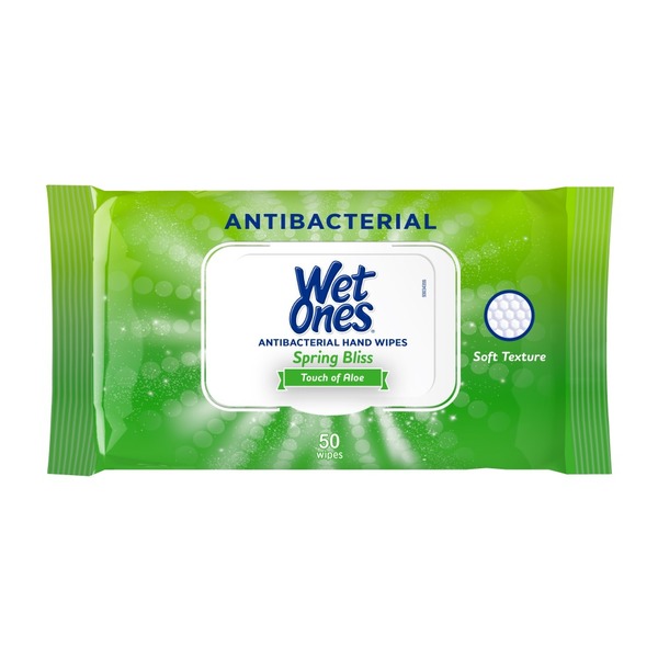 Cleaning Products Wet Ones Hand Wipes, Antibacterial, Soft Textures, Spring Bliss hero