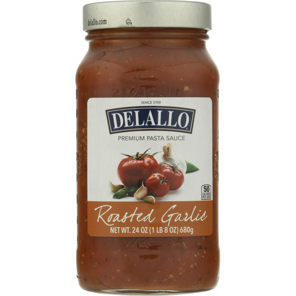 Pasta Sauce DeLallo Pasta Sauce, Roasted Garlic hero