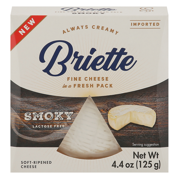 Specialty Cheeses Briette Cheese, Soft-Ripened, Smoky hero