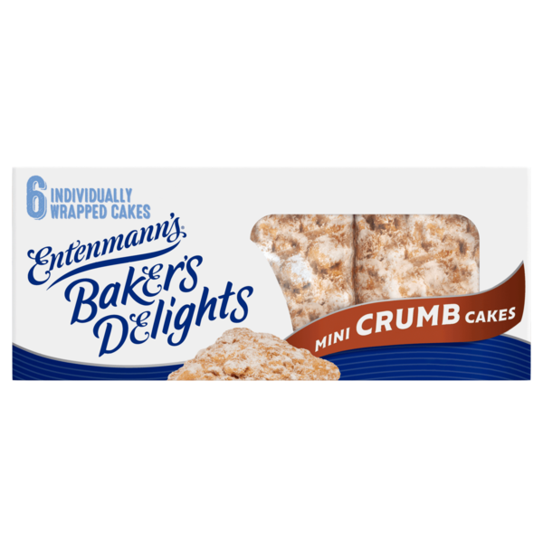 Cookies & Cakes Entenmann's 6 packs, Cinnamon Sugar Mini Crumb Cakes hero