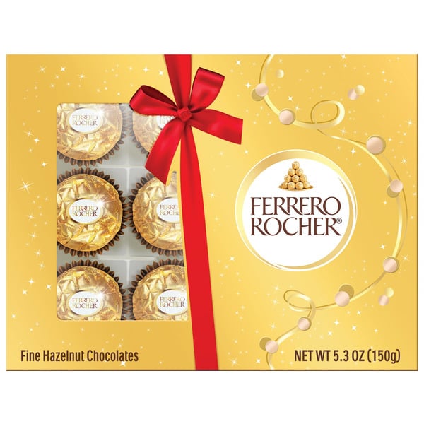 Candy & Chocolate Ferrero Rocher Fine Hazelnut Milk Chocolate, Chocolate Candy Gift Box hero