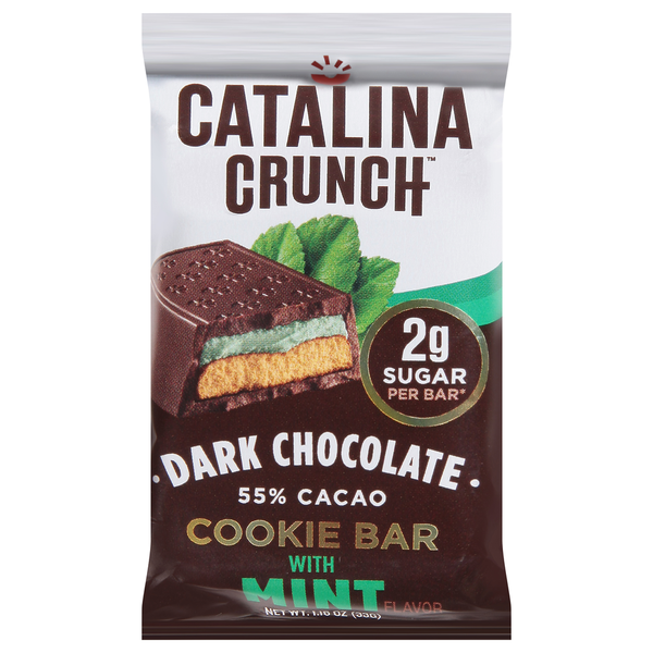 Catalina Crunch Cookie Bar, with Mint Flavor, Dark Chocolate, 55% Cacao hero