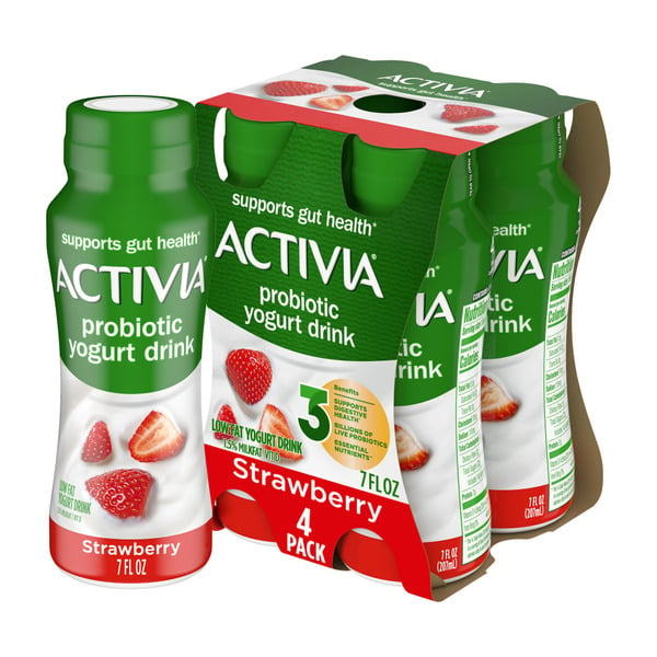 Yogurt Activia Strawberry Lowfat, Probiotic Yogurt Drinks hero