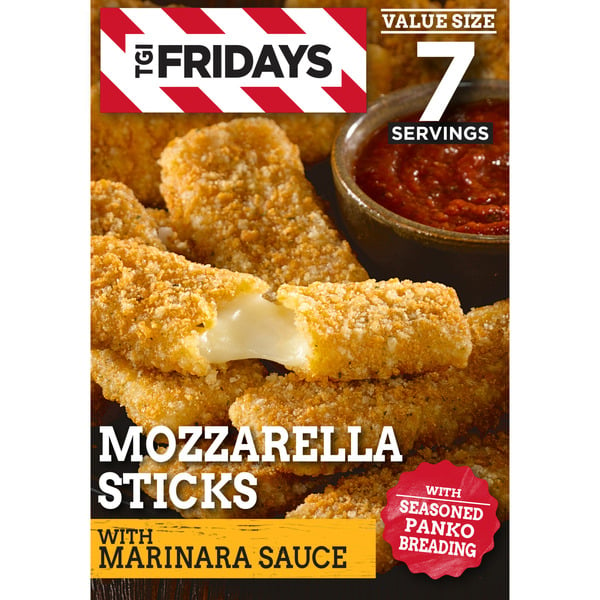 Appetizers & Sides TGI Fridays Mozzarella Sticks Value Size Frozen Snacks with Marinara Sauce hero