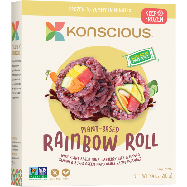 Frozen Vegan & Vegetarian Konscious Foods Plant-Based Rainbow Roll hero