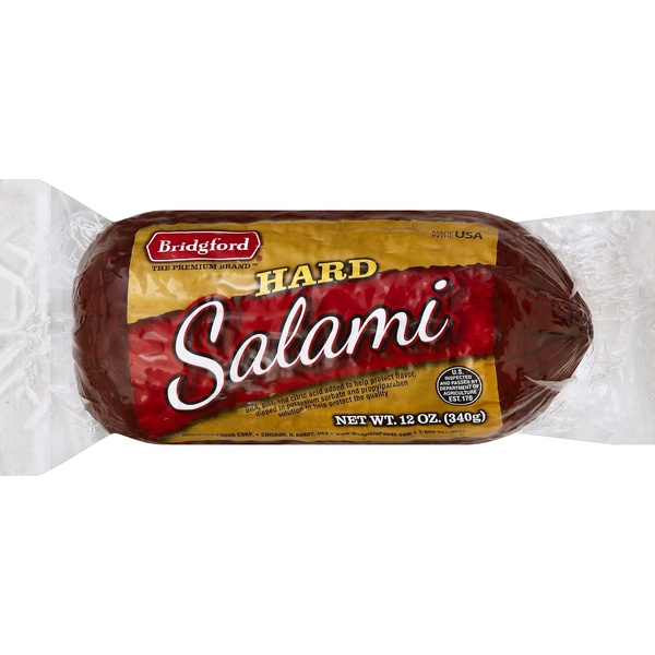 Specialty Packaged Deli Meats Bridgford Salami, Hard hero