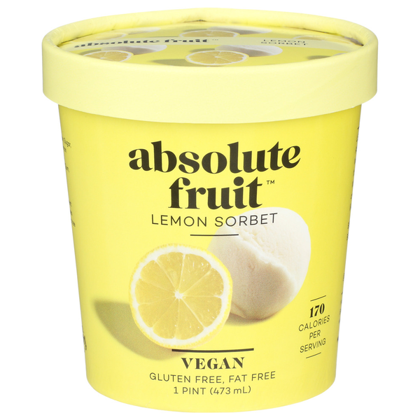 Ice Cream & Ice Absolute Fruit Lemon Sorbet Pint hero