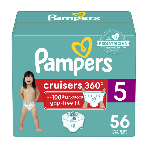 Diapers & Wipes Pampers Cruisers 360 Diapers Size 5 56 Count hero