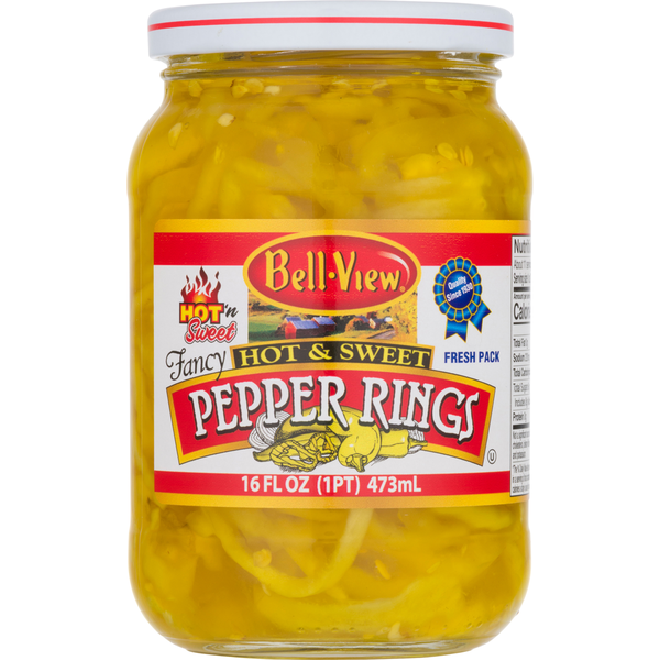 Bell-View Pepper Rings, Hot & Sweet, Fresh Pack hero