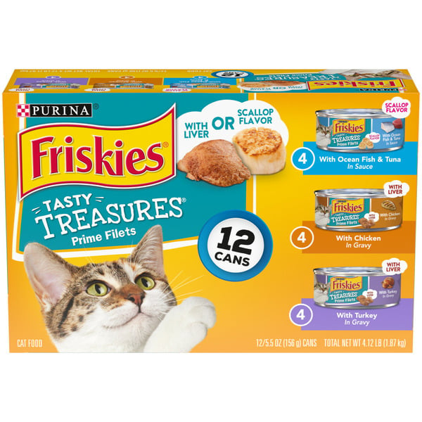 Cat Food & Care Purina Friskies Gravy Wet Cat Food , Tasty Treasures Prime Filets hero