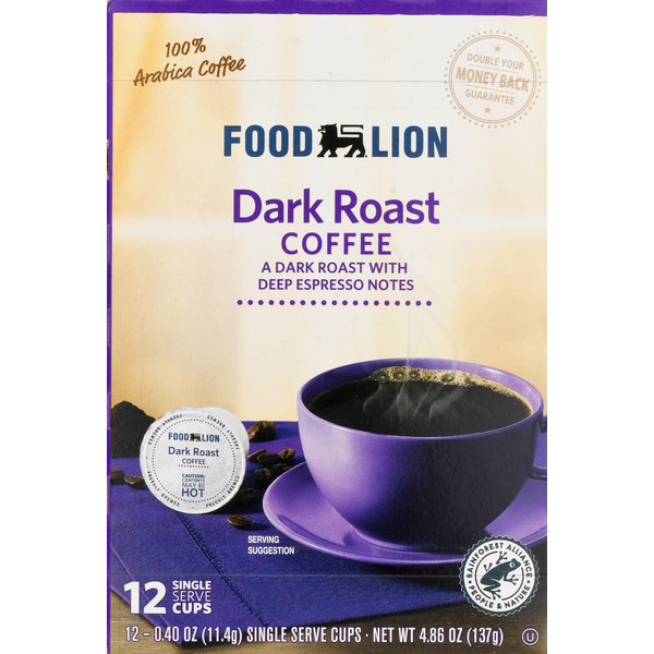 Coffee Food Lion Dark Roast Coffee Single Serve Cups hero