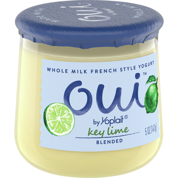 Yogurt Yoplait Oui French Style Key Lime Whole Milk Yogurt, Glass Yogurt Jar hero