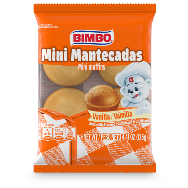 Bimbo  Mini Mantecadas, 4 count, Vanilla Mini Muffins hero