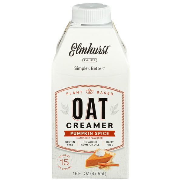 Soy & Lactose-Free Elmhurst Pumpkin Spice Oat Creamer hero