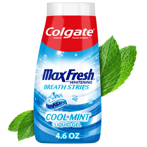 Oral Hygiene Colgate MaxFresh Whitening Toothpaste with Breath Strips, Cool Mint hero