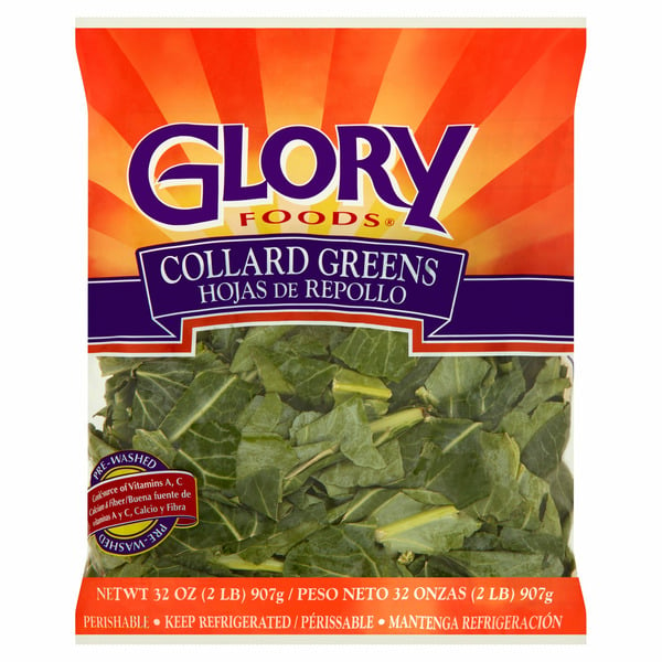 Packaged Vegetables & Fruits Glory Foods Collard Greens hero