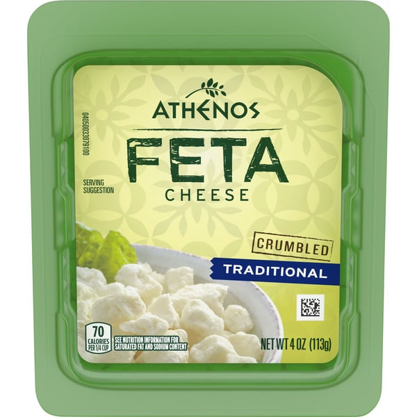 Packaged Cheese Athenos Traditional Crumbled Feta Cheese hero