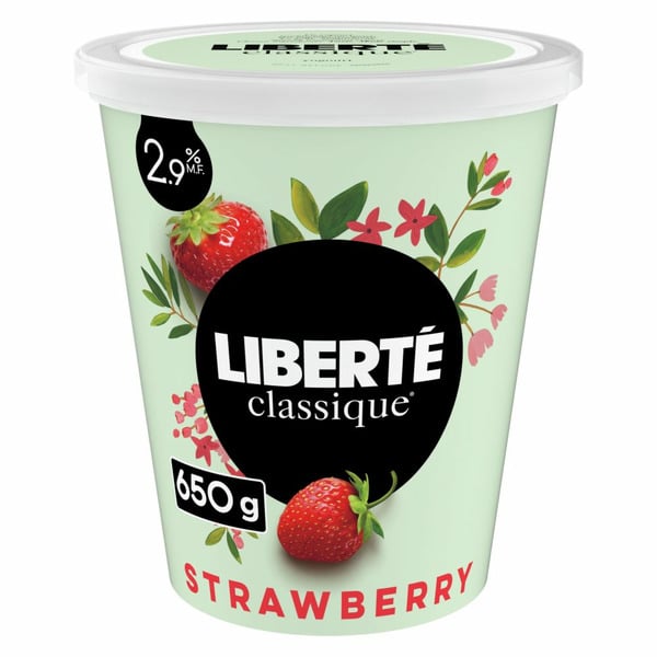 Yogurt Liberté Classique 2.9% Smooth Traditional Yogurt, Strawberry hero