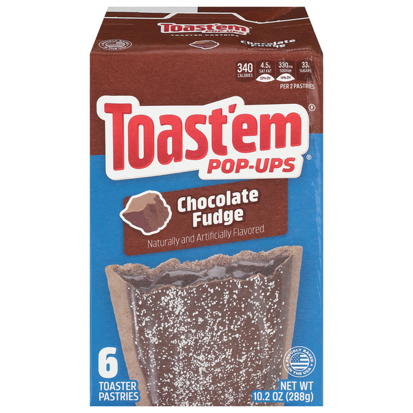 Breakfast Bars & Pastries Toast'em Pop-ups Toaster Pastries, Chocolate Fudge hero