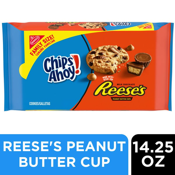 Bakery Desserts Chips Ahoy! Cookies with Reese’s Peanut Butter Cups, Family Size. hero