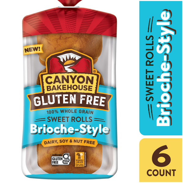 Packaged Bread Canyon Bakehouse Brioche-Style Sweet Dinner Rolls, Gluten Free hero