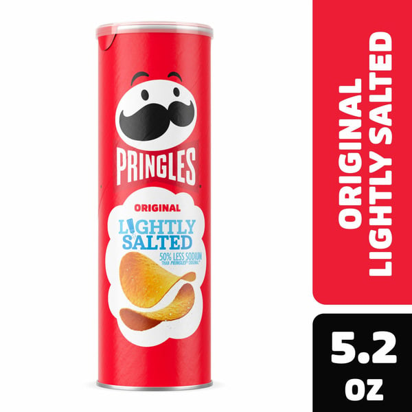 Pringles Potato Crisps Chips, Lunch Snacks, On-The-Go Snacks, Lightly Salted Original hero