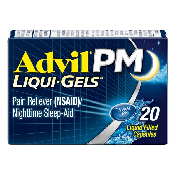 Muscles, Joints & Pain Relief Advil PM Pain Reliever and Nighttime Sleep Aid hero