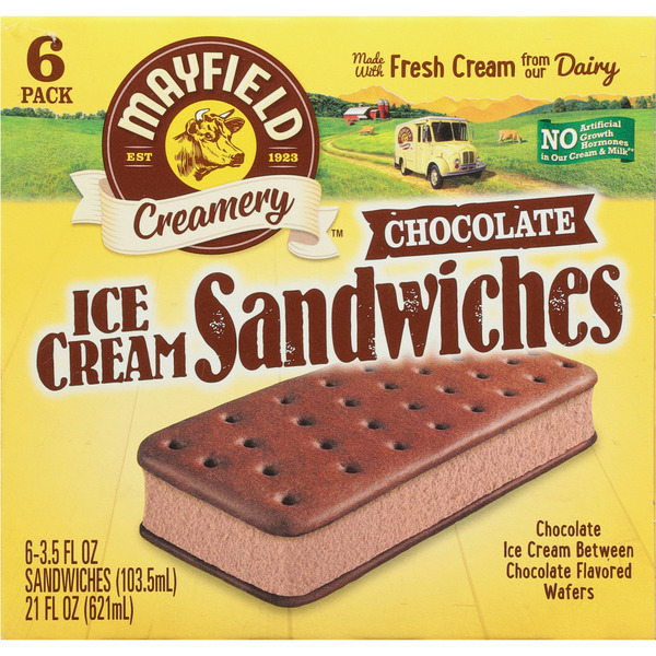 Ice Cream & Ice Mayfield Dairy Farms Chocolate Ice Cream Sandwiches hero